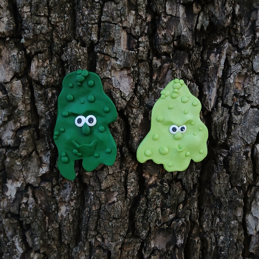 💚🖤Monster Faces🦖🐜 Earrings